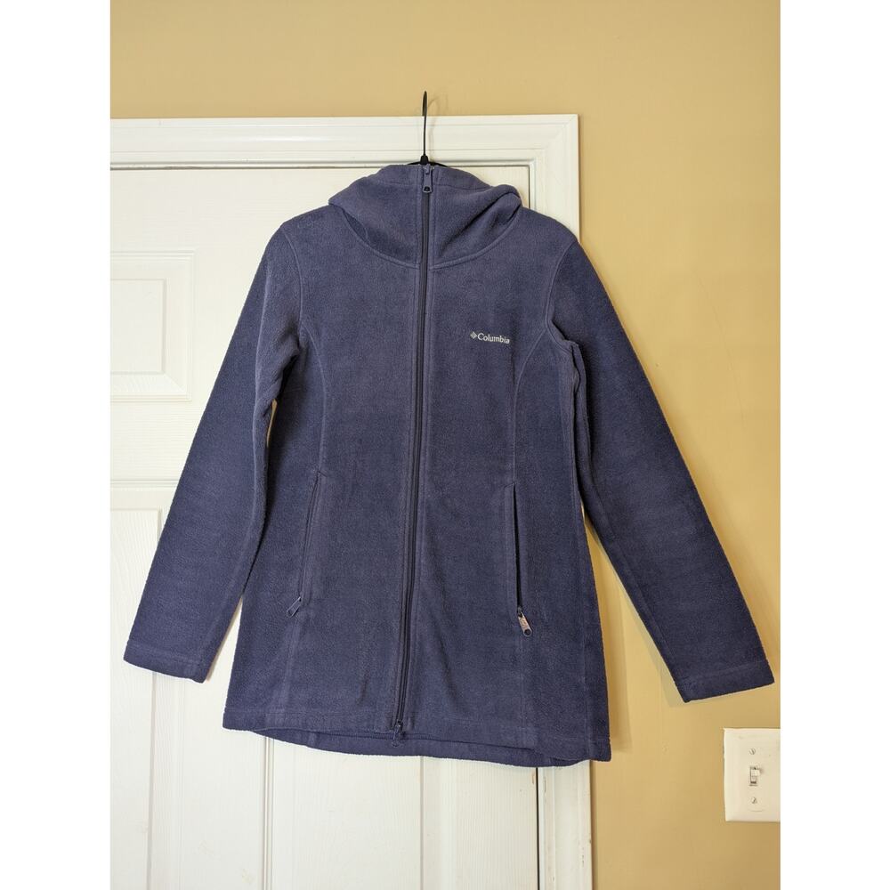 Columbia Women's Benton Springs Long Fleece Hoodie Size XS Purple Gorpcore